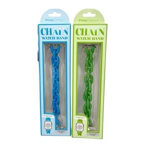 Lot of 2 Chain Watch Band Compatible For Ap Watch Series 1-6/SE